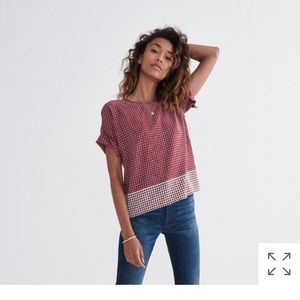 Madewell Silk Premier Bow Back Top